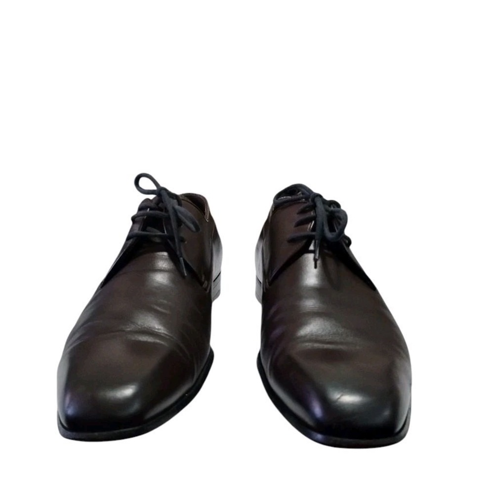 Gucci Lifford Plain Toe Mens 7D  Brown Leather Oxford Dress Shoes Formal Classic - Picture 2 of 6